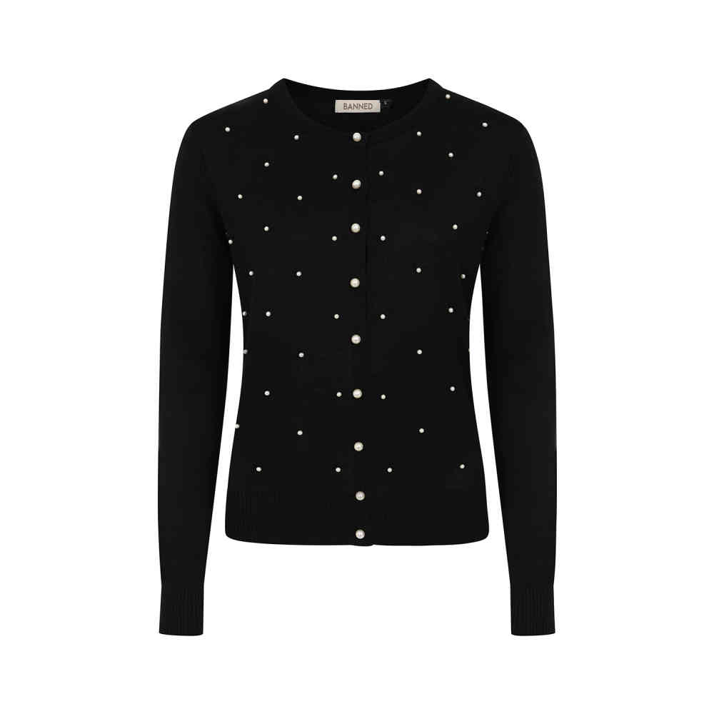 Banned - Pearl Cardigan - Black